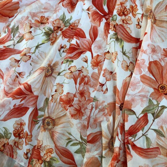 H&M V-Neck Balloon-Sleeved Feminine Romantic Summer Floral Flared Mini Dress S - Picture 10 of 16